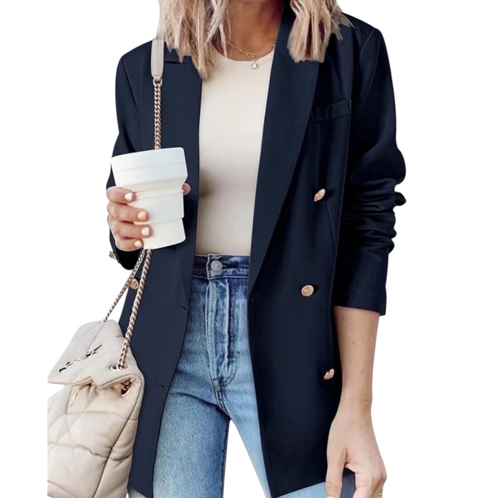 Classic Navy Blazer with Gold Buttons
